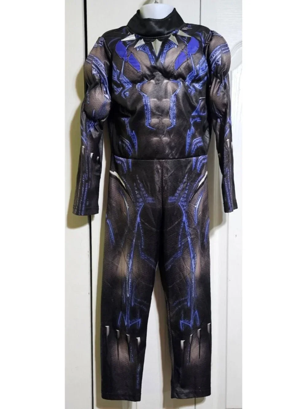 Disney Store Marvel Avengers Black Panther Muscle Costume Boys 5 6 Mask Gloves - Picture 3 of 13